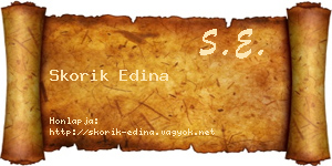 Skorik Edina névjegykártya